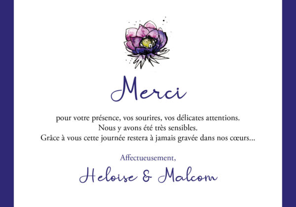 Carte Merci Collection Anémones