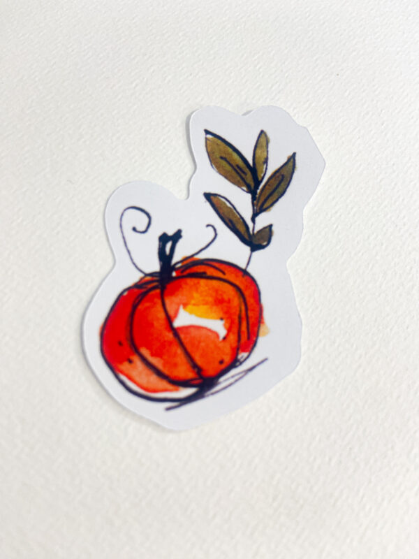 Stickers Citrouille orange