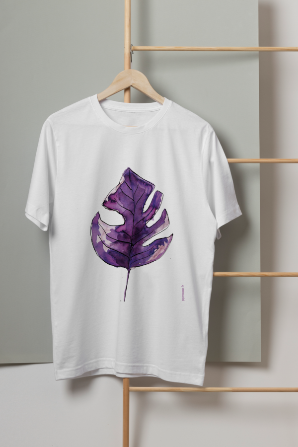 T-shirt feuille violette