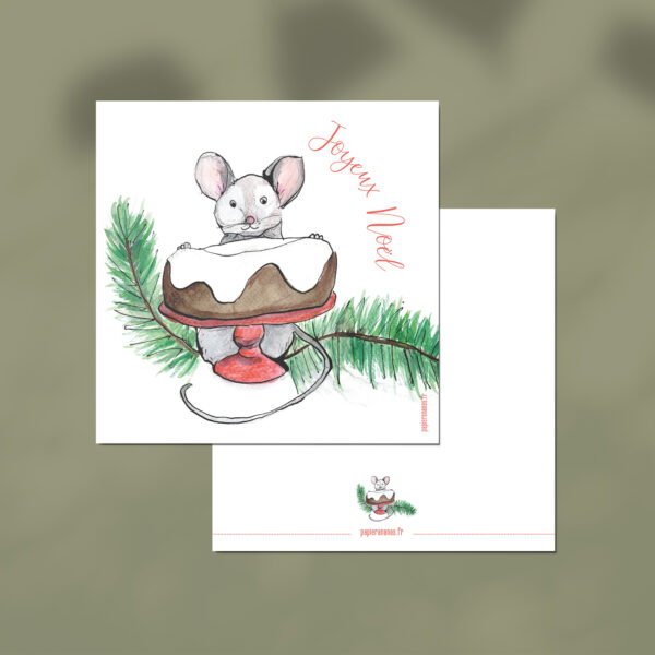 Carte Souris de Noël